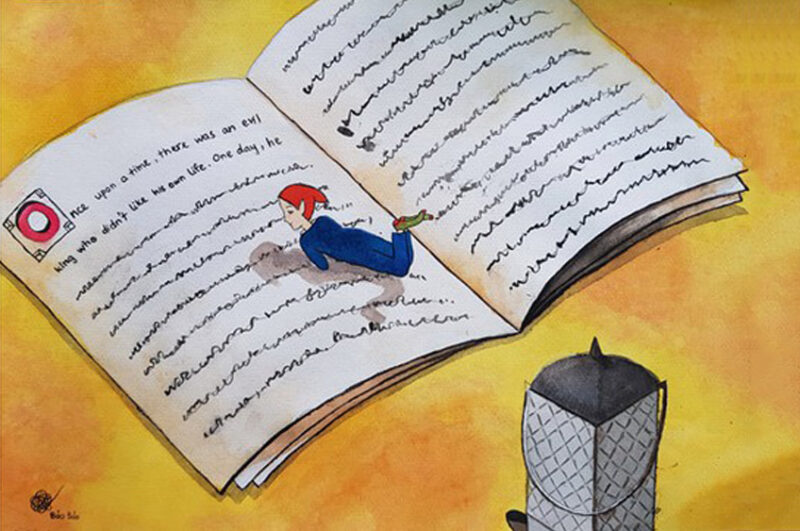 Vẽ tranh lan tỏa tình yêu đọc sách nâng cao hiểu biết