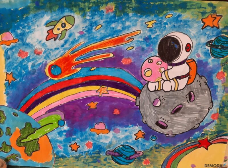 vẽ tranh ý tưởng trẻ thơ đơn giản lớp 5