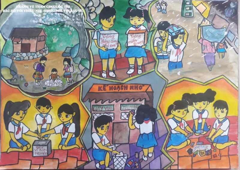 vẽ tranh kế hoạch nhỏ với nhiều việc làm ý nghĩa