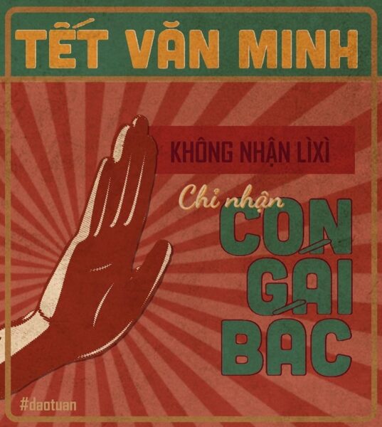 hình ảnh từ chối nhận tiền may mắn phong cách cổ điển