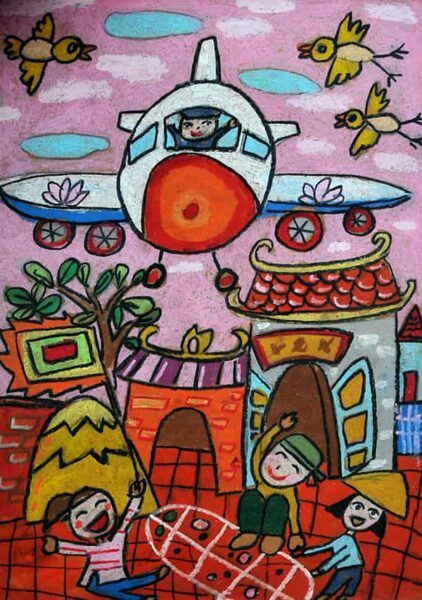 tranh vẽ hành trình mùa xuân lên rừng xuống biển đạt giải nhất