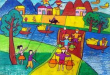 vẽ tranh hành trình mùa xuân lên rừng xuống biển