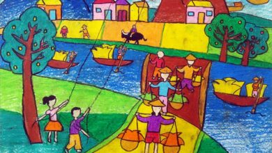 vẽ tranh hành trình mùa xuân lên rừng xuống biển