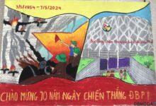 Vẽ tranh Chiến thắng Điện Biên Phủ